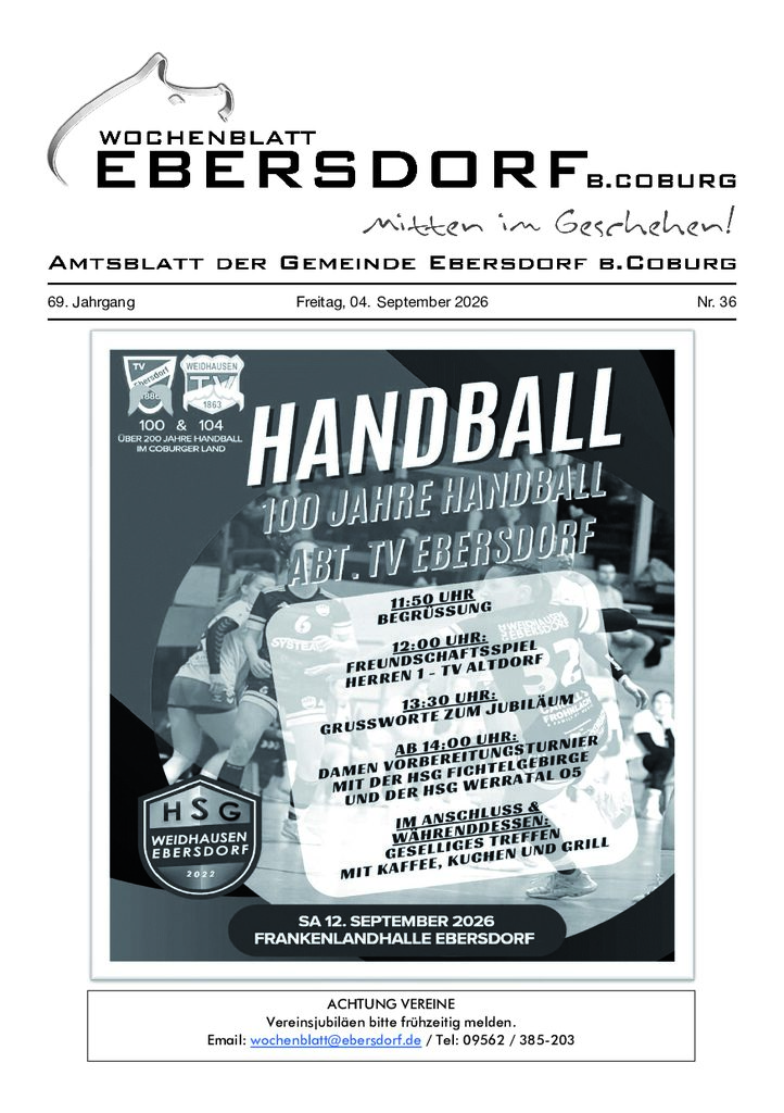 Amtsblatt Ebersdorf – E-Paper-Abo