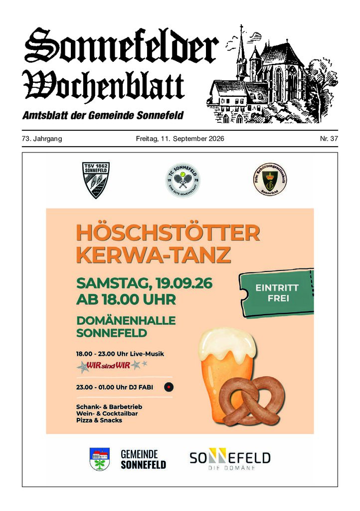 Sonnefelder Wochenblatt