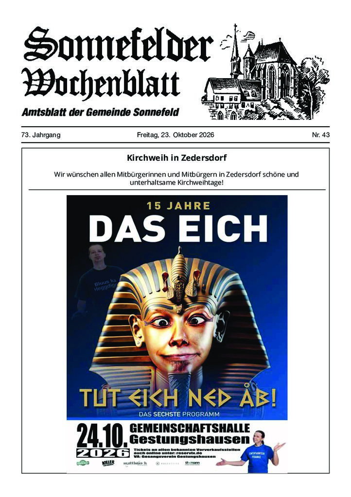 Sonnefelder Wochenblatt